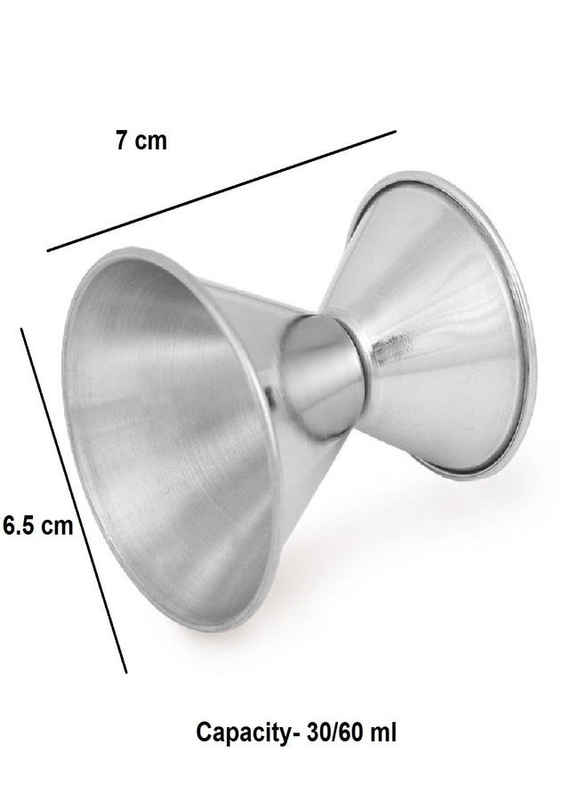 Dynore مجموعة قياسات داينور المصنوعة من الفولاذ المقاوم للصدأ، ذات وجهين، مكونة من 3 قطع: 30/60، 20/40، و15/30 مل لكل قطعة. - Image 4